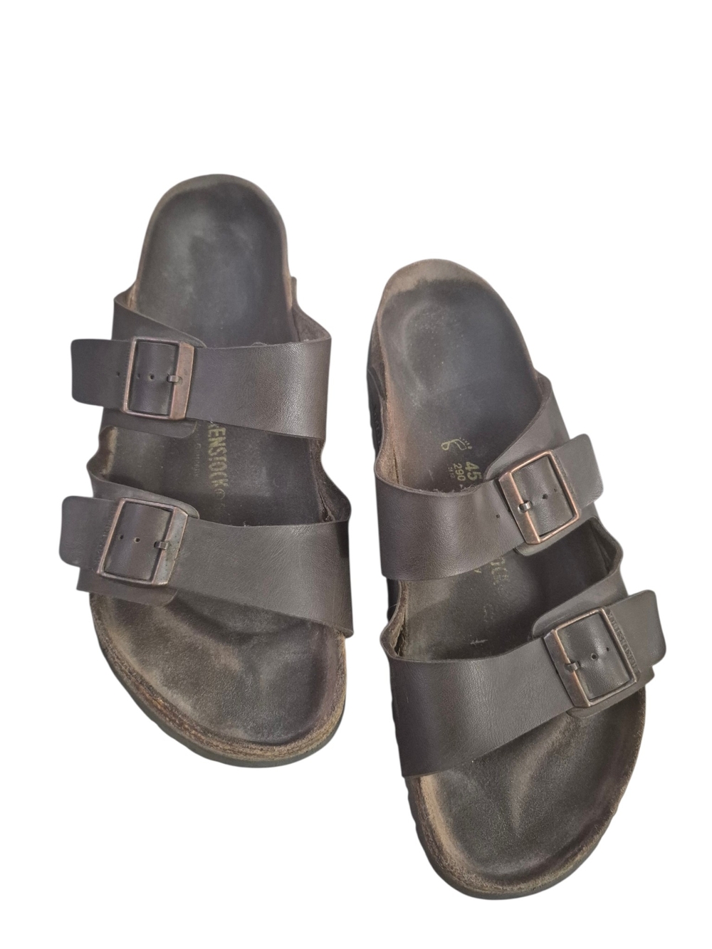 Birkenstock Arizona Men's Brown Leather Two-Strap Sandals